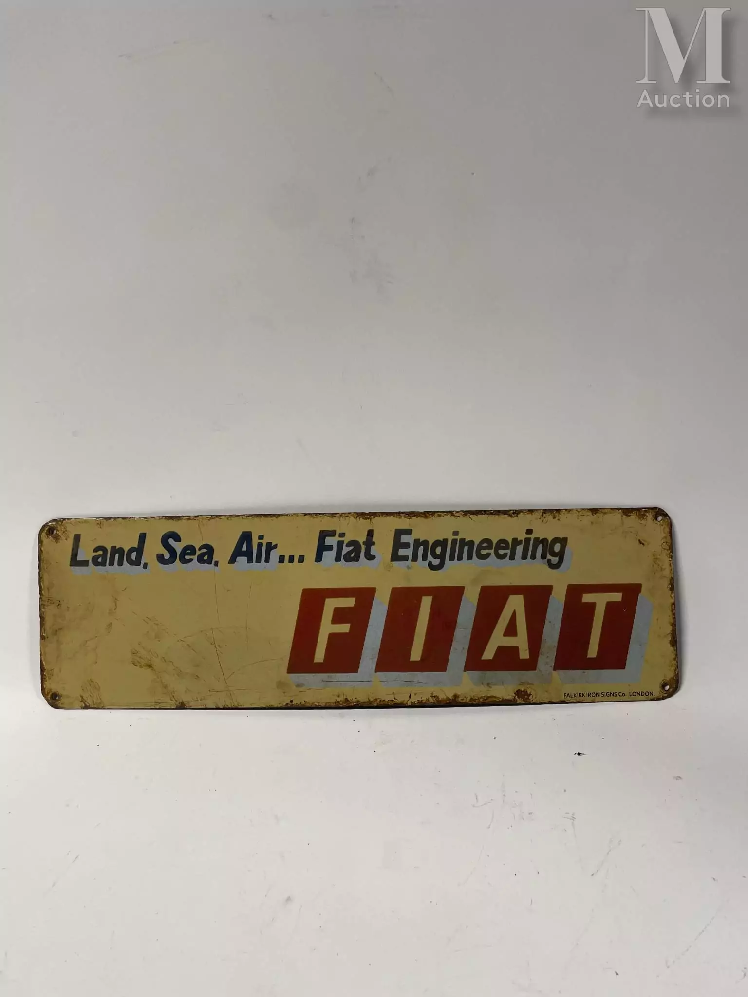 FIAT FALKIRK IRON SIGNS Co. LONDON Lot 25 enchères