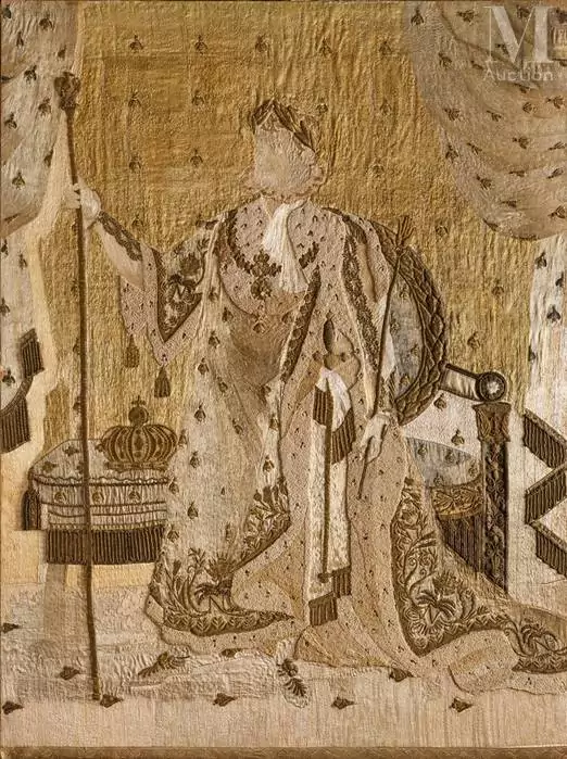 EXCEPTIONAL EMPIRE-PERIOD EMBROIDERY OF NAPOLEON IER IN CORONATION