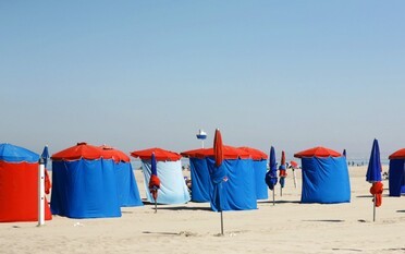 Vue de la plage de Deauville