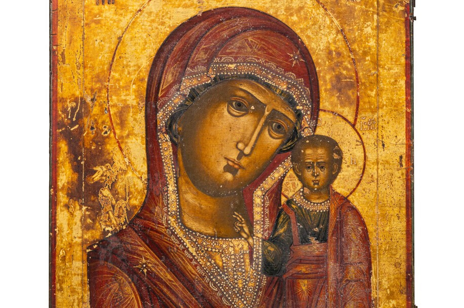 Icône de la Mère de Dieu de Kazan, vente d'art Russe