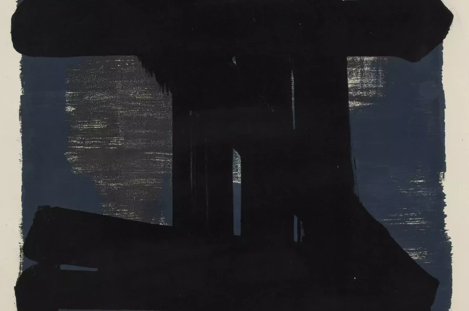 Pierre SOULAGES (né en 1919)-Lithographie n°6, 1957-img1