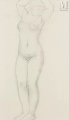 Aristide MAILLOL (Banyuls 1861-1944)-Nu debout les bras levés-img1