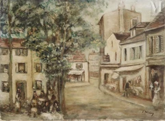 Léon WEISSBERG (Przeworsk 1895 - Maidanek 1943)-Le bistrot sous les arbres-img1