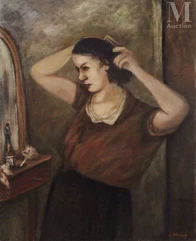 Léon WEISSBERG (Przeworsk 1895 - Maidanek 1943)-Femme à la coiffeuse, circa 1927-img1