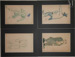 Edmond Amédée HEUZE (Paris 1884 - Paris 1967)-Clowns-img1