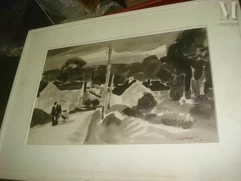 André PLANSON ( La Ferté sous Jouarre 1898-1981)-Rue de village-img1