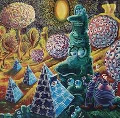 Hervé DI ROSA (né en 1959)-Les vagabonds dans le monde métaphysique, 1988-img1