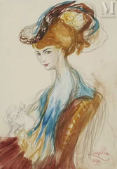 Frantisek KUPKA (Opocno 1871- Puteaux 1957)-Femme au chapeau-img1