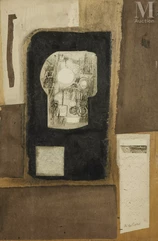 Anita de CARO  (New -York 1909 - Paris 1998)-Composition à la tête de mort-img1