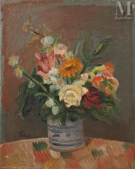 Adolphe FEDER (Odessa 1886-  France 1943)-Bouquet de fleurs-img1