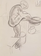Léopold GOTTLIEB (Drohobytch 1883 - Jérusalem 1934)-Femme à la toilette-img1
