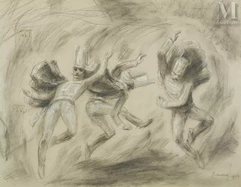 Emmanuel BELA (1897-1976)-Taborzo, étude, la danse-img1