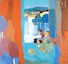 Roger MUHL (Strasbourg 1929 - Mougins 2008)-Le balcon-img1