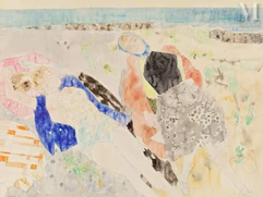 Raymond Jean LEGUEULT (Paris 1898-1971)-Deux femmes endormies-img1