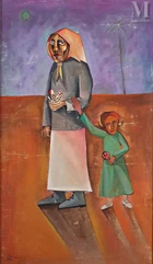 Juan PONC  (Barcelone 1927 - Saint Paul de Vence 1984)-La mère et l'enfant-img1