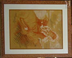 Jack ABEILLE (La Varenne 1873 - ?)-Jeune fille assise sur la falaise-img1