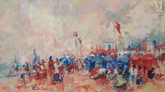 Bernard LORIOT (1925-1988)-Scène de marché-img1