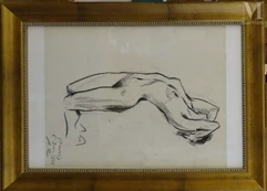 Alexandre ROUBTZOFF (Saint Petersbourg 1884 - Tunis 1949)-Nu à genoux-img1