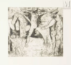 Marino MARINI (1901 - 1980)-il teatro delle maschere, 1956-img1