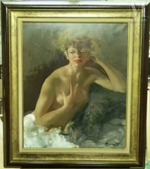 Pierre Laurent BRENOT (Né en 1913)-Portrait de femme-img1