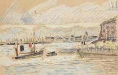 Paul SIGNAC (Paris 1863 - 1935)-Port breton, vers 1925-img1