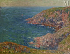 Henry MORET (Cherbourg 1856 - Paris 1913)-Falaises à Clohars-Carnoet, Printemps, 1904-img1