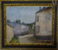 Edmond HEUZE (Paris 1884 - Paris 1967)-Rue de village-img1