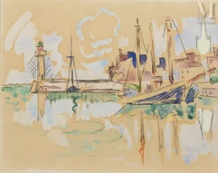 Paul SIGNAC (Paris 1863 - 1935)-Port breton-img1