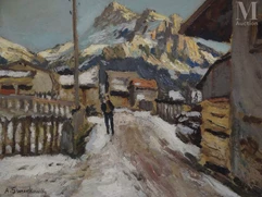 Alfred SWIEYKOWSKI (1869-1953)-Paysage en Haute Savoie-img1