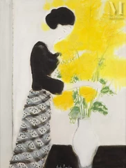 André BRASILIER -1929-La jupe écossaise, 1976-img1