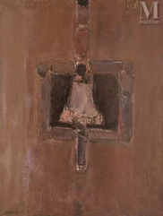 Albert BITRAN (né en 1929)-Nature morte à la demie-lune, 1958-img1