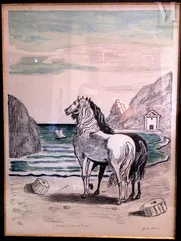 Giorgio de CHIRICO-Chevaux aux bords de la mer-img1