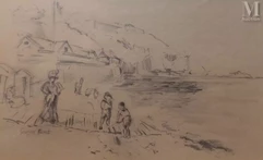 Georges BINET  (Le Havre 1865 - Toulon 1949)-La plage-img1