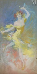 Jules CHERET (Paris 1836 - Nice 1932)-Danseuse-img1