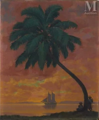 Paul Léon BLEGER (Mulhouse 1889 - )-Palmiers-img1