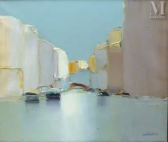 Pierre DOUTRELEAU (né en 1938)-Vue sur le canal-img1