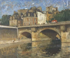 François GALL (Kolozsvar 1912- Paris 1987)-Vue du Pont Neuf-img1