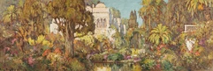 Eugène DESHAYES (Alger, 1862 - Alger, 1939)-Vue d'une villa à Alger-img1
