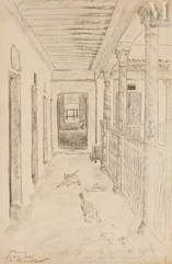 Alexandre ROUBTZOFF (Saint Petersbourg 1884 - Tunis 1949)-Interieur à Tunis-img1