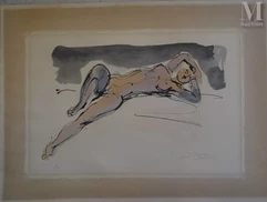 Arno BREKER (1900-1991)-Femme couchée, bras derrière la tête-img1
