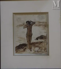 Georges GOBO (San Francisco 1876 - Nantes 1958)-La baigneuse du matin-img1