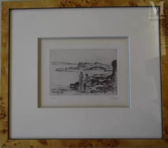 Georges Gobô (1876-1958)-Les deux baigneuses sur la côte sauvage-img1