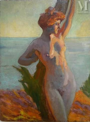 Paul GERVAIS (Toulouse 1859 - 1944)-Nu au chignon-img1