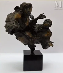 Gualtiero BUSATO (né en 1941)-Scene Picaresque, 1988-img1