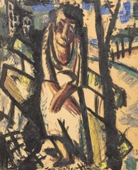 Gio COLUCCI (1892-1974)-Femme assise sur un banc, Vers 1925-img1