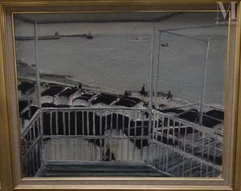 Gaston SEBIRE (Saint Samson 1920-2001)-Vue sur la plage-img1