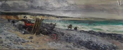 Gaston SEBIRE (Saint Samson 1920-2001)-Plage par mauvais temps-img1