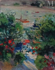 Gaston SEBIRE (Saint Samson 1920-2001)-Paysage animé-img1