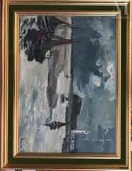 Fernand HERBO  (Orchies 1905 - Honfleur 1995)-Le phare à Honfleur-img1