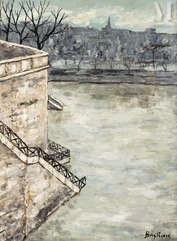 Gilbert BAGLIONE (1930-2017)-Les quais-img1